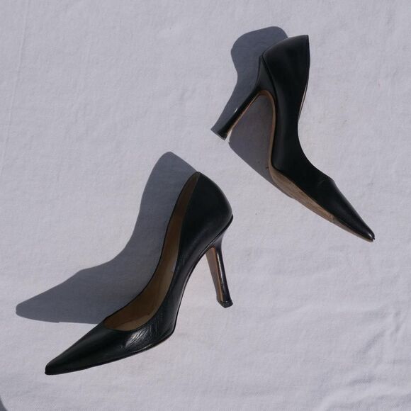 Jimmy Choo black leather stiletto heels - Picture 2 of 8